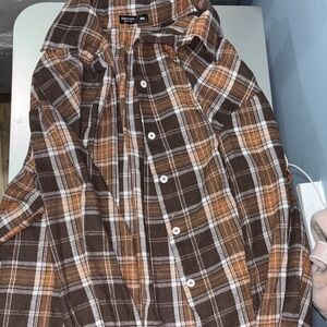 Brown Plaid Shirt